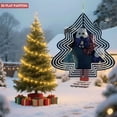 thumbnail image 4 of Metal Hanging Christmas Tree Wind Decorations - Intricate Outline with Colorful Animal Ornaments - Perfect for Yard & Garden Spinners, 4 of 7
