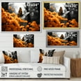thumbnail image 4 of Designart "Orange Grey Butterfly Fluttering beauty" Animals Wall Decor, 4 of 5