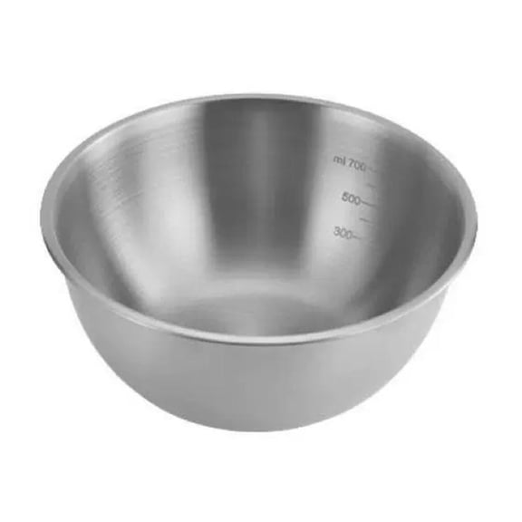 Stainless Steel Mixing Bowl with Measurement Marks – 6.7 Inch Multi-Purpose Kitchen Prep Bowl