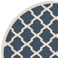 thumbnail image 4 of Safavieh Courtyard Navy Indoor Outdoor Rug - Round 7', 4 of 5