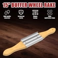 thumbnail image 2 of Buffing Wheel Rake 15inch Sturdy Polishing Wheel Rake with Spare Steel Rake Tooth Polishing Rake, 2 of 8