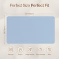 thumbnail image 5 of Mère & Moi: Muslin Fitted Crib Sheets: 2 Pack - Light Blue & Cream - 28x52", 100% Cotton, OEKO-TEX, Soft & Breathable, Baby & Toddler Mattress Bedding, 5 of 10