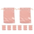 thumbnail image 1 of 8 bolsas de satén con cordón para joyería, bolsas de almacenamiento de satén para accesorios para el cabello, pequeñas bolsas de aseo de viaje, bolsas de satén rosa para regalos de boda, 1 of 6