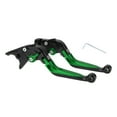 thumbnail image 1 of Palancas de freno y embrague cortas largas para Yamaha YZF R1 99-01, palanca de freno ajustable en 6 posiciones, aleación de aluminio, cabeza negra, mango verde, 1 of 6