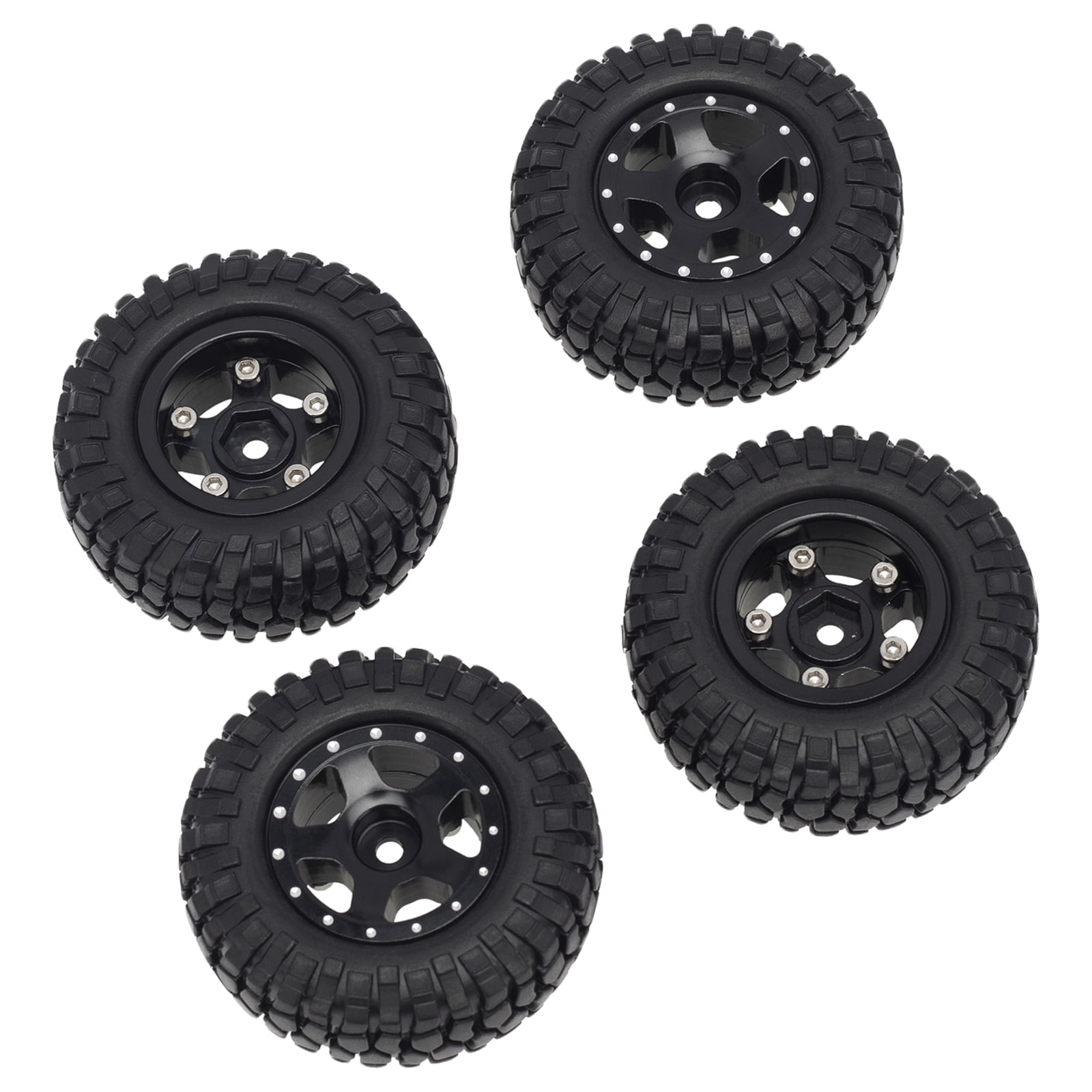 4Pack of 1:24 RC Model Crawler Car Rubber Wheel Tires for AXIAL SCX24 Trucks DIY
