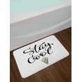 thumbnail image 2 of Stay Cool Bath Mat, Ice Cream Waffle Cornet with Hand Writing Stay Cool Text, Plush Bathroom Decor Mat with Non Slip Backing, 29.5" X 17.5", Pale Grey Charcoal Grey, by Ambesonne, 2 of 2