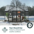 thumbnail image 2 of Palram - Canopia Triomphe Chalet - 12' x 15' - Walk-In Hobby Greenhouse - Black - with 2 Roof Vents, 2 of 11