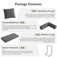thumbnail image 6 of 79in Convertible Sofa Bed Corduroy Boneless Couch Bed Foldable Sofa Bed Pull Out Bed Futon Sleeper Sofa No Assembly, 6 of 9