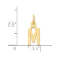 thumbnail image 3 of Diamond2Deal 14K Yellow Gold Small Slanted Block Letter M Initial Pendant for Women, 3 of 5