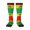 3 Black, variant on Bolivian Flag Knee High Socks for Women Long Leg Warmers Socks
