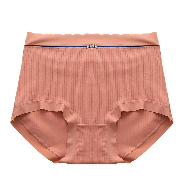 Culottes pour Femmes Culottes pour Femmes Couleur Unie Rayures Taille Mi-Haute Confortables en Coton Extensible