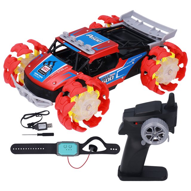 Coche todoterreno eléctrico de control remoto de alta velocidad, escala 1:12, 2,4 GHz, tracción en las 4 ruedas, para niños de 8 años, color rojo