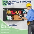 thumbnail image 4 of Topass Metal Garage Wall Cabinet with Doors, Wall Mounted Metal Storage Cabinet, Tool Cabinet , Steel Utility Cabinet for Garage,Kitchen,Warehouse, Assembly Required (Black), 4 of 6