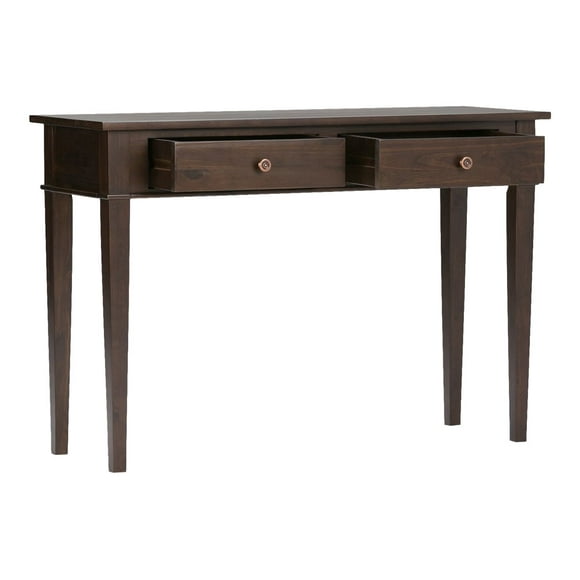 Simpli Home Carlton - Console table - rectangular - dark tobacco - dark tobacco base