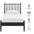 thumbnail image 3 of Zane Twin Size Spindle Bed Frame in Black, 3 of 9