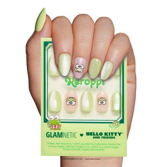 Presiona Uñas Glamnetic x Hello Kitty® Keroppi™ Green