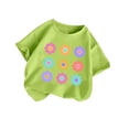 thumbnail image 5 of Zpanxa Girls T Shirts Grid Print Crew Neck Short Sleeve Summer Tee, 5 of 7