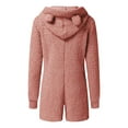 thumbnail image 3 of Mchoice Onesie Pajamas for Women Cartoon Bear Onesise Sleepwear Cute Fuzzy Warm Sherpa Fleece Hooded Romper Short Jumpsuit Playsuit One Piece Pajamas, 3 of 5