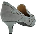 thumbnail image 4 of Bellini Bengal Womens Fleur De Lis Comfort Pump 13 Grey Faux Leather/Grey Microsuede, 4 of 6
