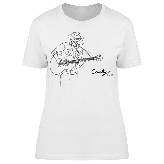 Singer Sings A Country Song T-Shirt Women -Image by Shutterstock, Female 3X-Large