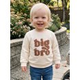 thumbnail image 4 of RUINIXCW Toddler Baby Boy Sweatshirts Big Brother Outfit Little Boy Kids Big Bro Letter Long Sleeve Crewneck Pullovers Spring Fall Winter Shirts Tops, 4 of 10