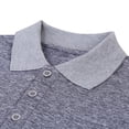 thumbnail image 4 of JIAYUE Mens Polo Shirts Business Button Turndown Collar Classic Solid Color Casual Loose Fit Cozy Short Sleeve Versatiel Breathable Male Tops, 4 of 4