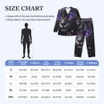 thumbnail image 4 of Fotbe Purple-Eyed Floral Leopard Pijama de Hombre con Estampado de Manga Larga, Conjunto de 2 Piezas, Ropa de Dormir Suave y Cómoda con Bolsillos-Medium, 4 of 7