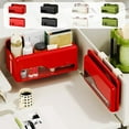 thumbnail image 7 of COM1950s Wall Mounted Storage Box,Foldable Organizer with Strong Adhesive,No Drilling Required,Collapsible Hanging Basket for Kitchen Office and Living Room, 7 of 7