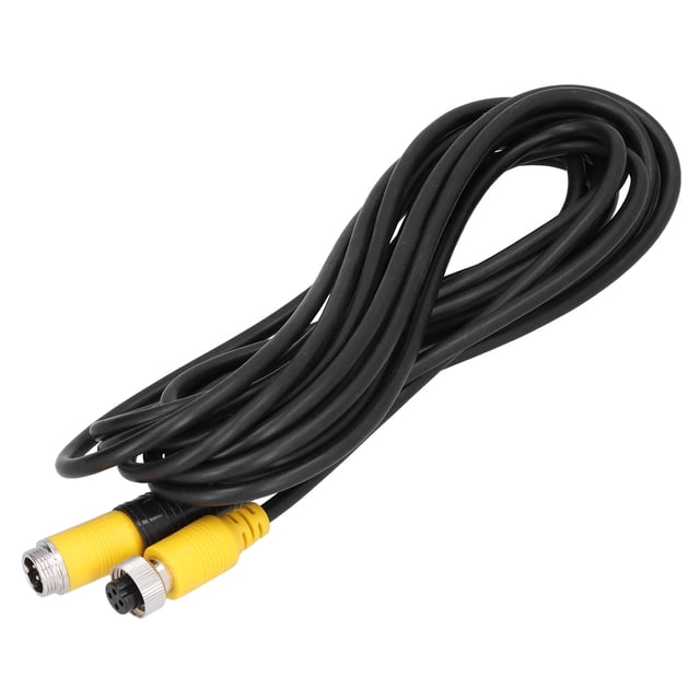 AMONIDA Car Video Extension Cable 4‑Pin 5m/16.4ft Male To Female Waterproof For Bus