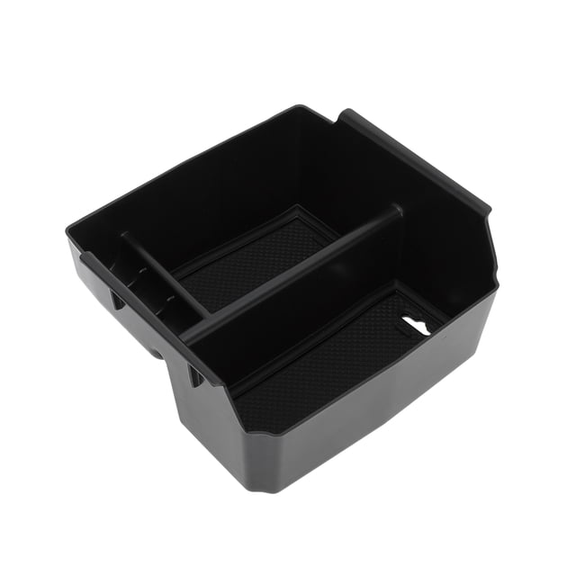 Bandejas organizadoras del consola central Unique Bargains para Jeep Wrangler JK JKU Rubicon Sport 2011-2018, bandeja de almacenamiento del reposabrazos, plástico negro