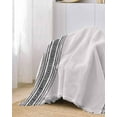 thumbnail image 2 of Grey Boho Sofa Couch Covers for Dogs,Washable Sofa Throw Cover Single Slipcovers for Armchair with Tassel,Retro Farmhouse Geometric Minimalist Stripes Couch Protector Towel Blanket Medium 71''x91'', 2 of 8