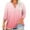 Hot Pink, variant on Women's 3/4 Sleeves Plus Size Tops V-Neck Button Gradient Color Tshirts Fashion Casual Comfortable Pullover Shirts Yellow L