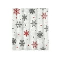 thumbnail image 2 of Honmine Colorful Christmas Snowflake Bath Curtain, Fabric Shower Curtain with 12 Hooks, No Drill Installation for Bathroom, Holiday Themed Decor, 2 of 6