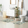 thumbnail image 6 of Yayeee Bath Rug for Bathroom Floor Non Slip Rectangle Fluffy Soft Absorbent Mat, 16"x24", Blue Floral Pattern, 6 of 7