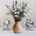 thumbnail image 3 of NOGIS Luxury Faux Flower Arrangements - High-End Artificial Flowers in Vase - Realistic Faux Peonies & Floral Stems - Beige, White & Champagne Flowers - Elegant Neutral Home Decor, 3 of 7