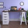 thumbnail image 2 of Escritorio Con Librero, Mesa De Computo, Centro De Computo Bertolini Spirit Nogal con Blanco, 2 of 8