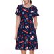 thumbnail image 1 of Disketp Winter Sports Fun Pattern para Vestido de Manga Corta para Mujeres, Vestidos de Verano para Mujeres, Casual y Holgado para la Playa, 1 of 6