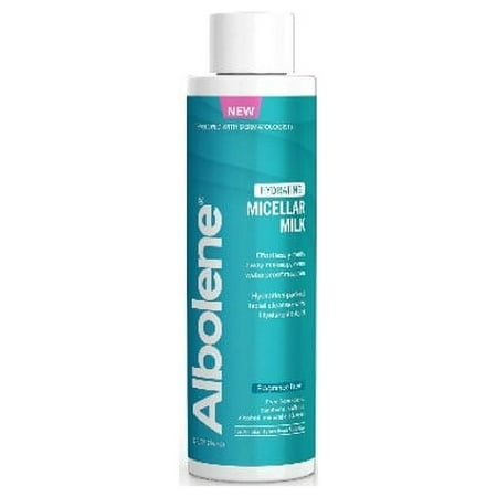 Albolene Micellar Milk Face Cleanser, Hydrating & Moisturizing Makeup Remover, 10 fl oz