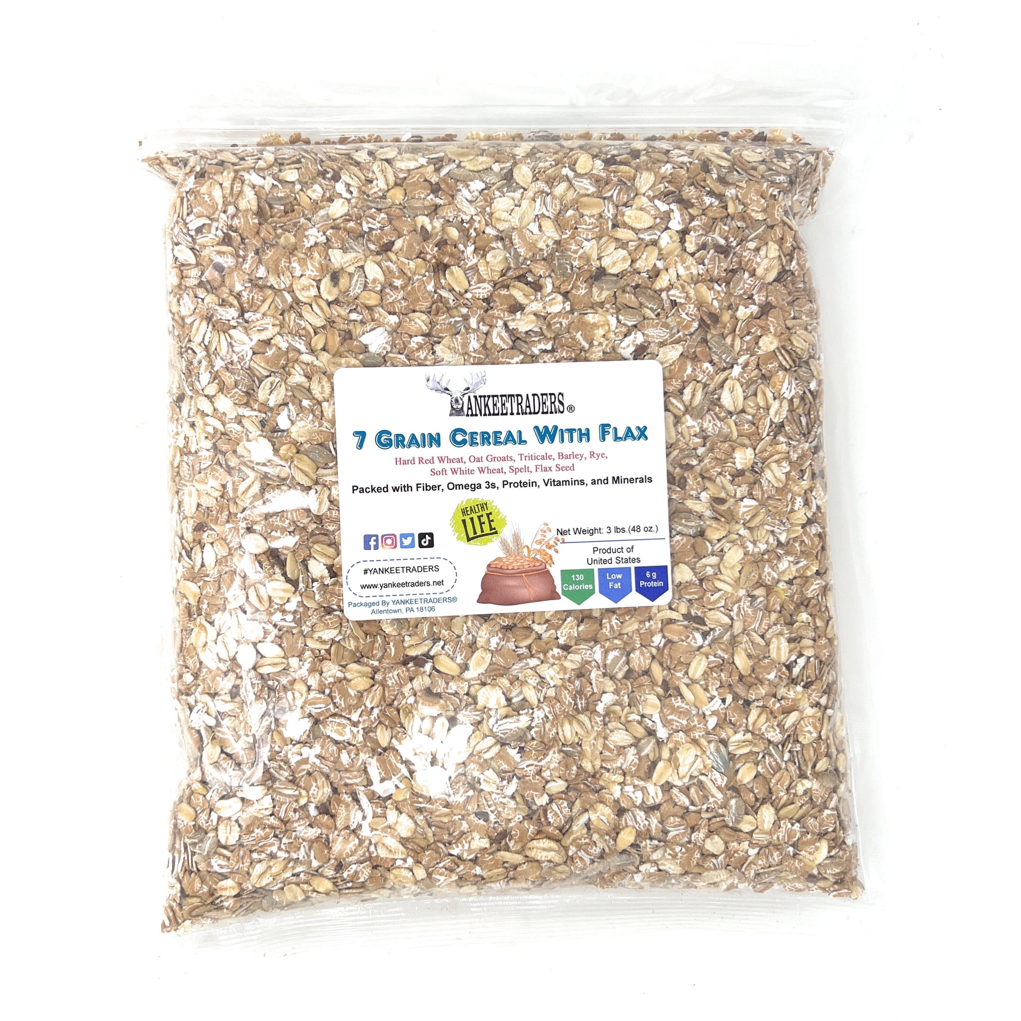 YANKEETRADERS® Wholly Tasty 7 Grain Cereal with Flax - 2 lbs.