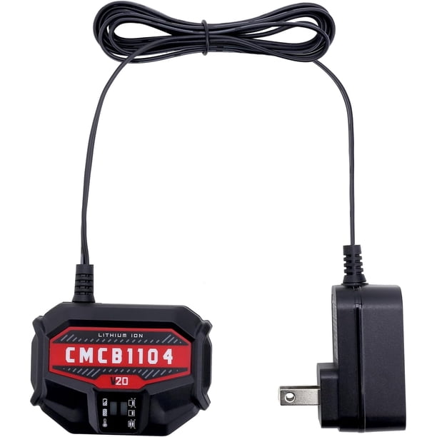 Compatible con Crafts*man Batería de 20V CMCB1104 Cargador Rápido, Compatible con Crafts*man Batería de Litio de 20V CMCB201 CMCB202 CMCB205 CMCB209 CMCB206 CMCB202-2