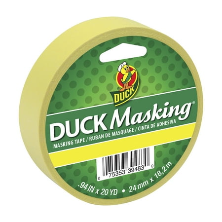 duck brand duck color masking tape yellow 20yd walmart com