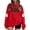 Red, variant on Womens Sweatshirt Crew Neck Grunge Halloween BOO Letter Ghost Sleeve Graphic Long Sleeve Streetwear Holiday Pullover Tops Fall Winter Clothes Beige L