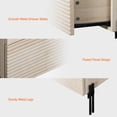 thumbnail image 6 of Modern Minimalist Nightstand With 2 Drawers,Reeded Wood End Table With Built-In Charging Station For Bedroom, Living Room,Entryway, 6 of 10