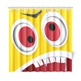 thumbnail image 1 of MKHERT Cartoon Orange Monster Face Shower Curtain Waterproof Bath Curtain Decor 66x72 inch, 1 of 2