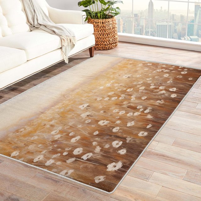 Floral Rugs for Living Room Bedroom Entryway - Flowers Rug 2x3 - Landscape Carpet for Home Decor - Washable Non Slip Patterned Indoor Small Area Rug - Soft & Low Pile (ZN&244)