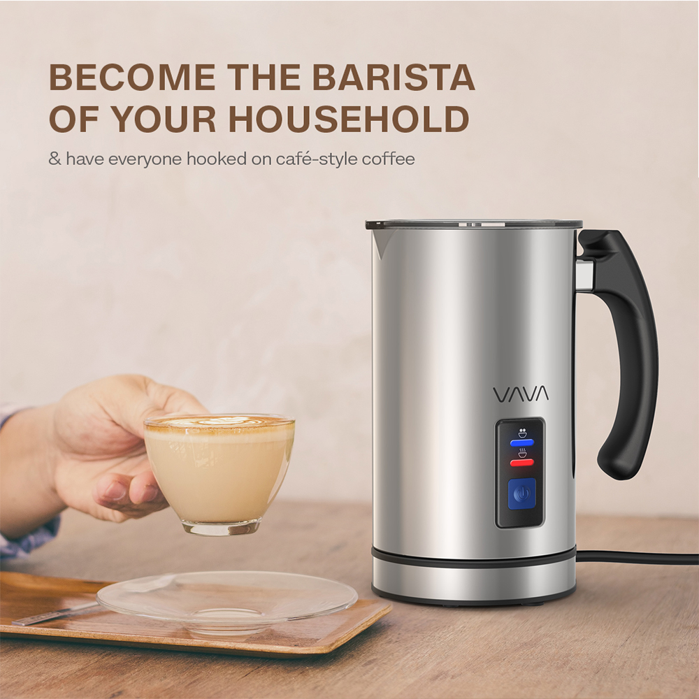 Milk Frother, VAVA Electric Milk Foam Maker Stainless Steel for