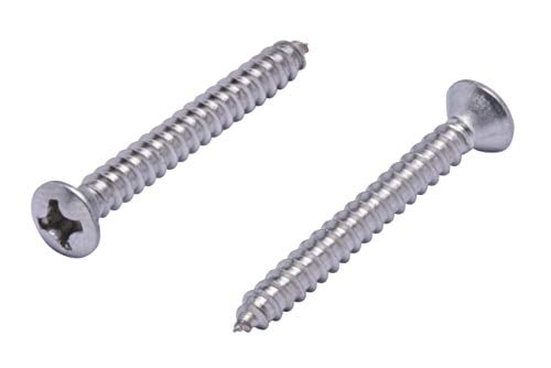 #6 X 1 Stainless Truss Head Phillips Wood Screw, Stainless Steel Screws by Bolt Dropper 100pc 304 18-8