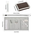 thumbnail image 3 of JIALIOU Nylon Trifold Card Wallet with ID Window Zipper Pocket for Men Women Teen Coffee Brown, 3 of 7