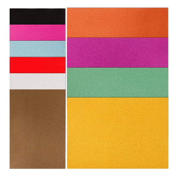 SEWACC 10-Pack Assorted Glitter Craft Paper Sheets for Scrapbooking, Card Making, Crafts and Decorative Projects