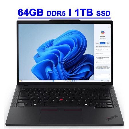 Lenovo ThinkPad P14s Gen 5 Premium Mobile Workstation Laptop 14" 2.8K (2880x1800) OLED 120Hz (400nits) AMD 8-core Ryzen 7 PRO 8840HS 64GB DDR5 1TB SSD Backlit Fingerprint Win11Pro